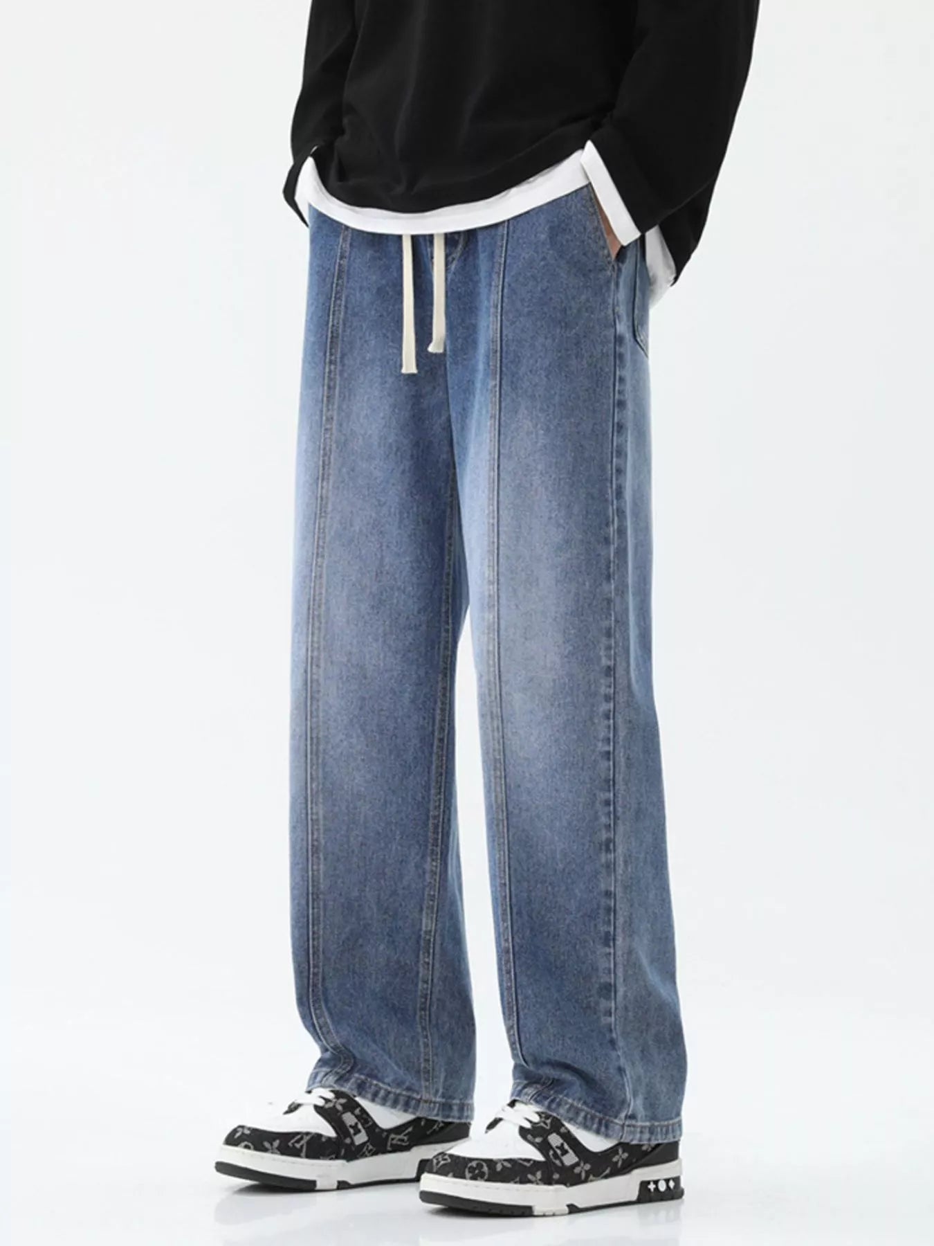 Men's Full Size Drawstring Pants Plus Size main image 1
