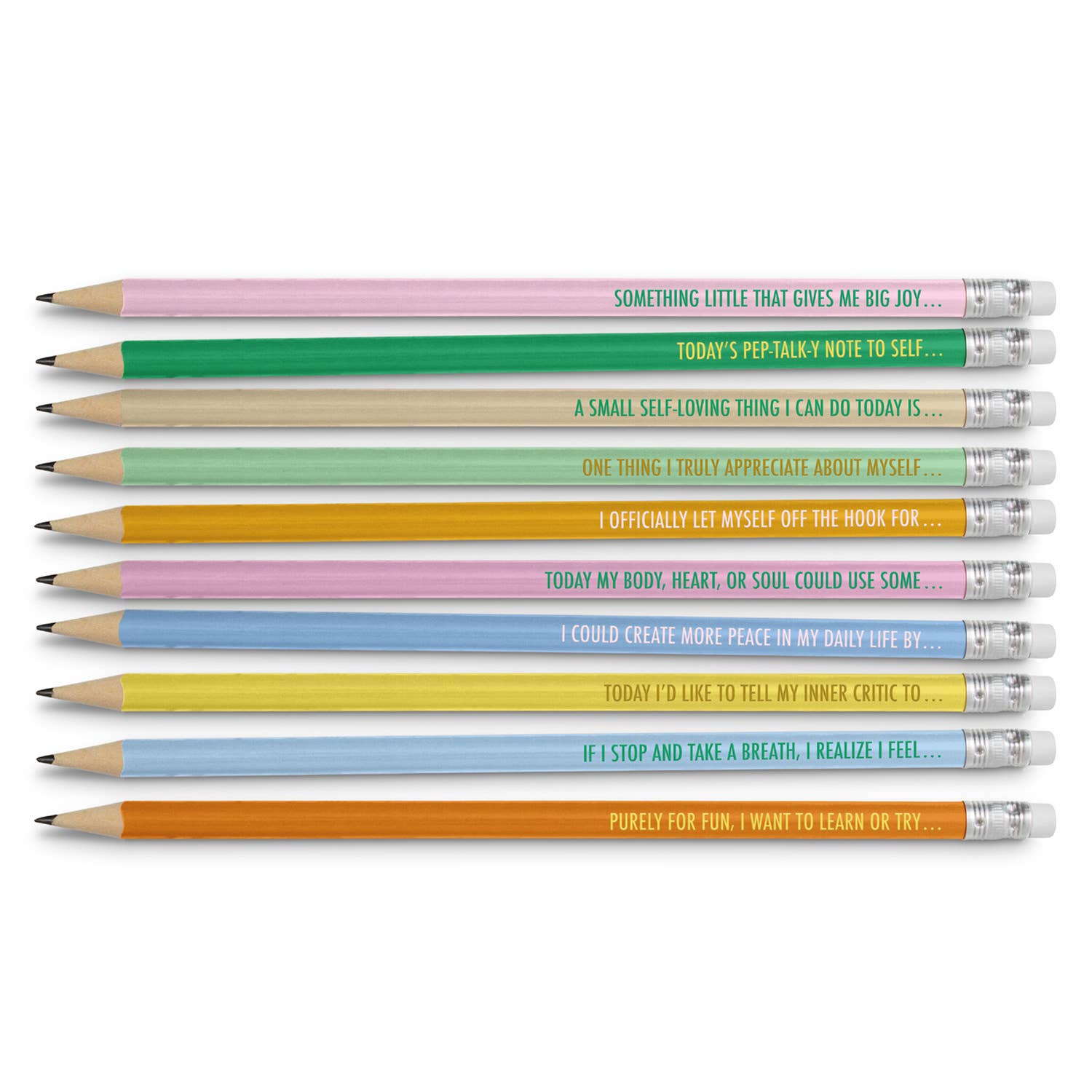 Self-Love, Self-Care and Self-Acceptance Pencil Set