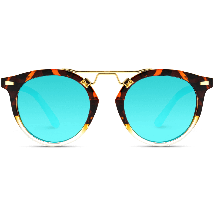 SKYLER Circular-shaped Tortoise Shell Sunglasses