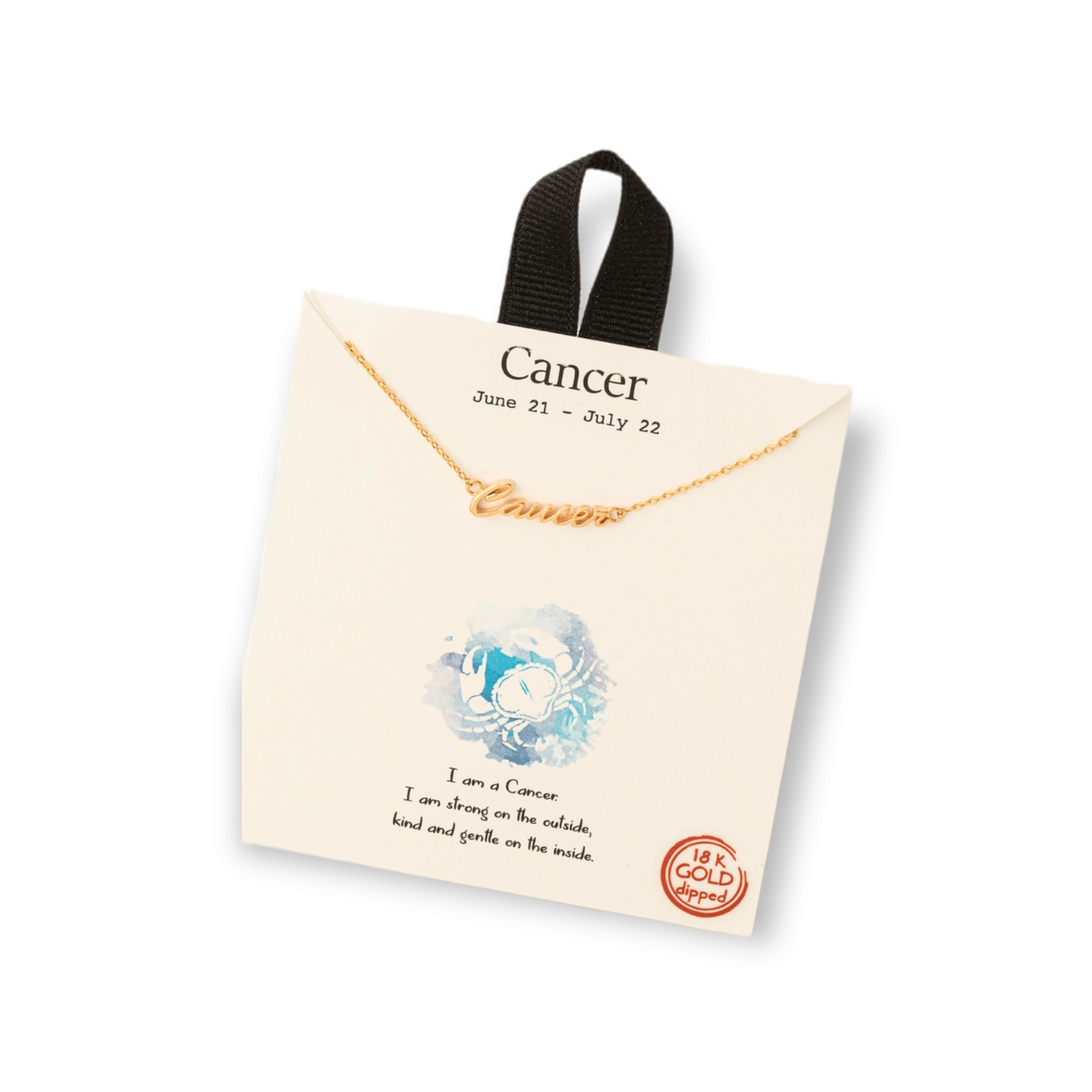 Handwritten Zodiac Constellation Necklace cancer