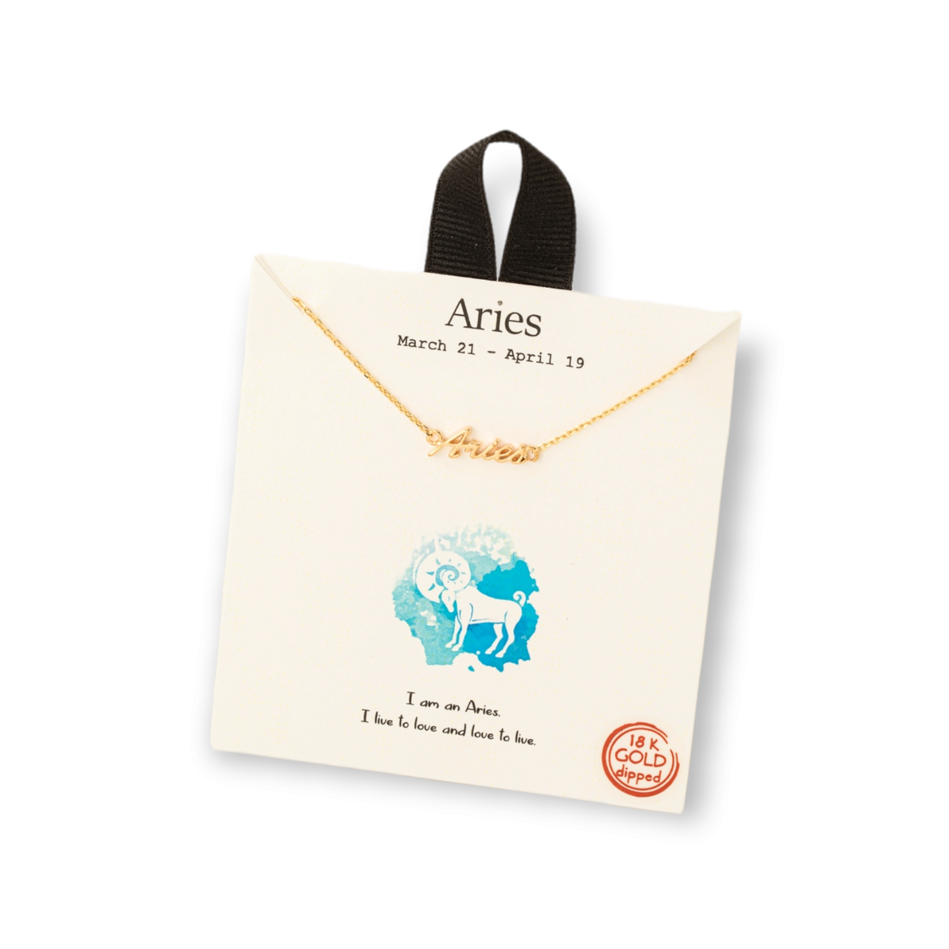 Handwritten Zodiac Constellation Necklace aries