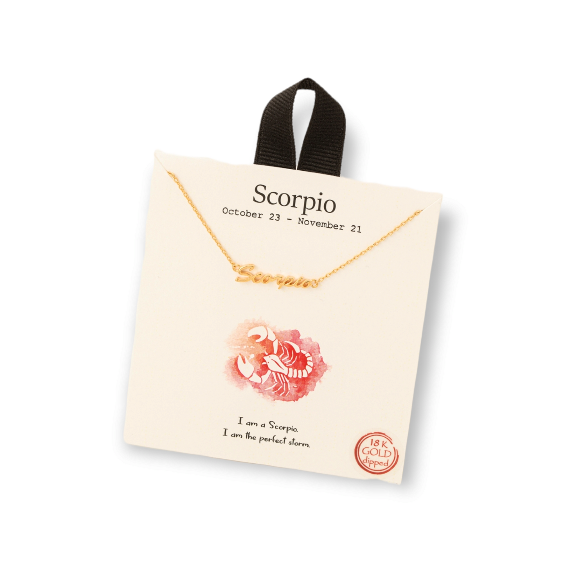 Handwritten Zodiac Constellation Necklace scorpio