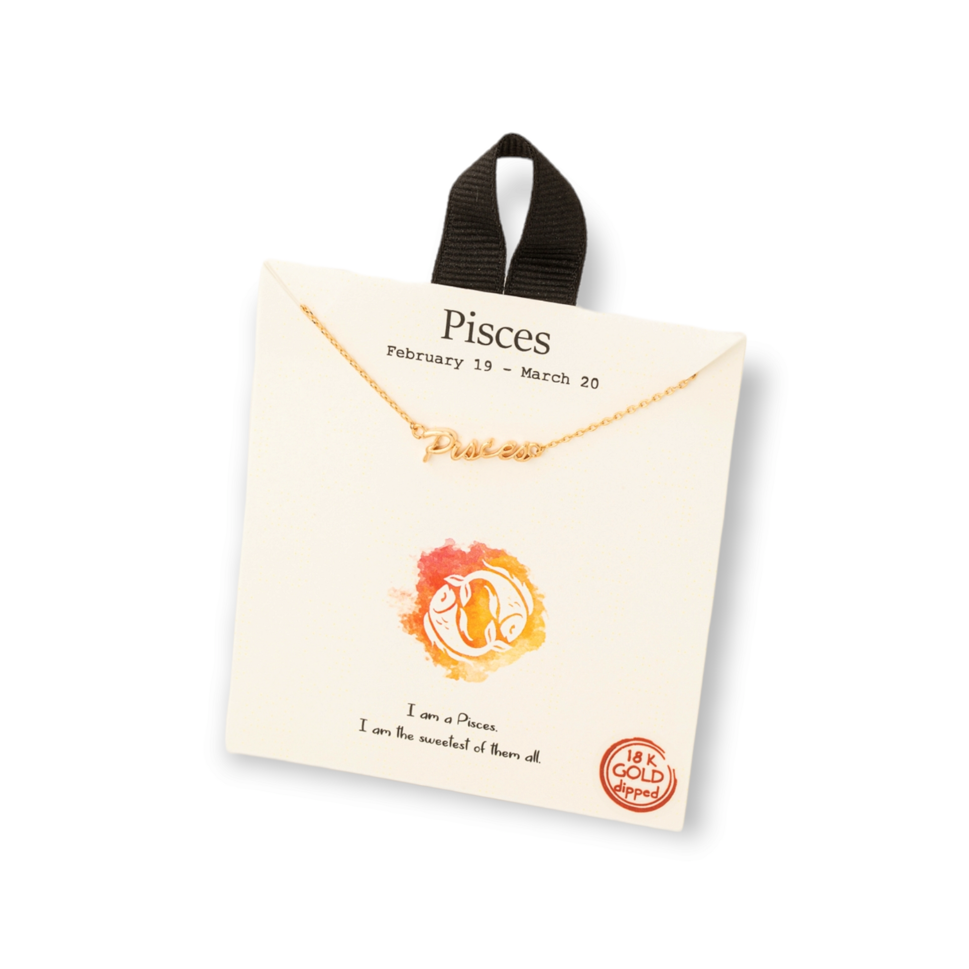 Handwritten Zodiac Constellation Necklace pisces
