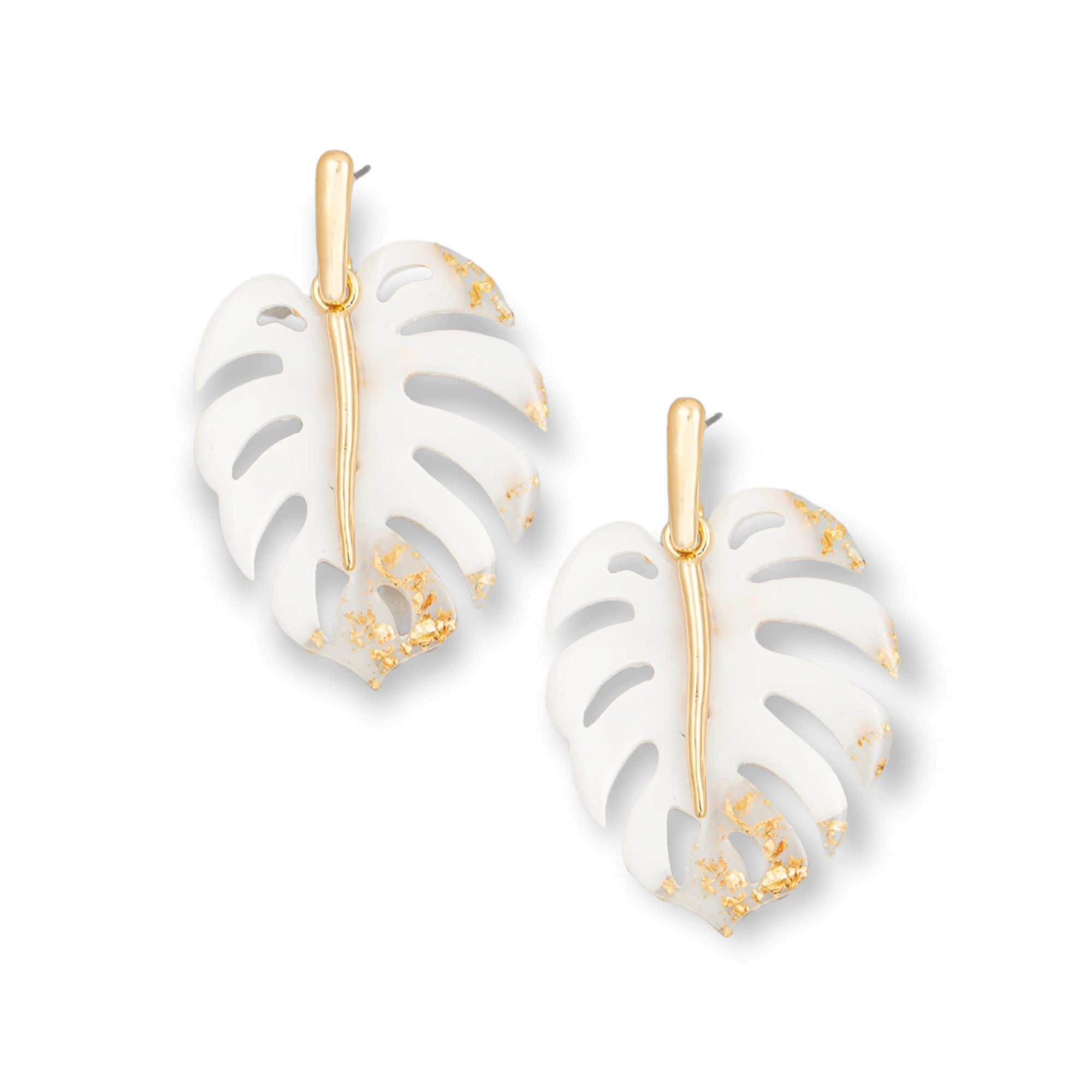 Manoa Monstera Leaf drop earrings – [ki-ele]