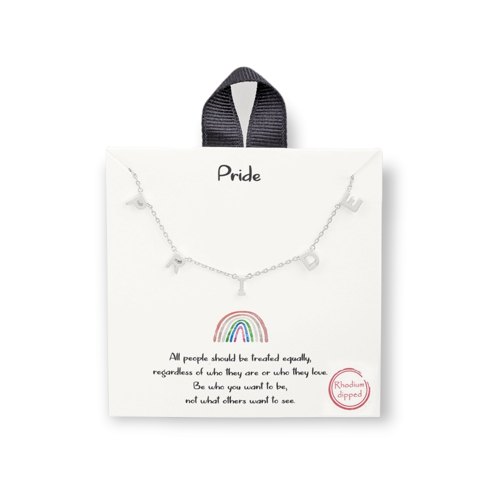 Gold Dipped Pride Station Necklace silver