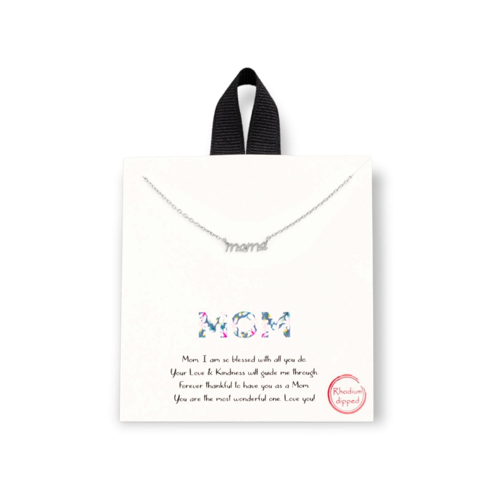 Dainty Mama Pendant Necklace silver