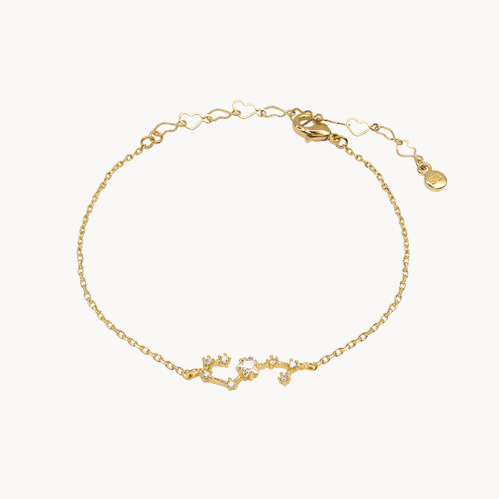 Zodiac Star Constellation Bracelet scorpio gold