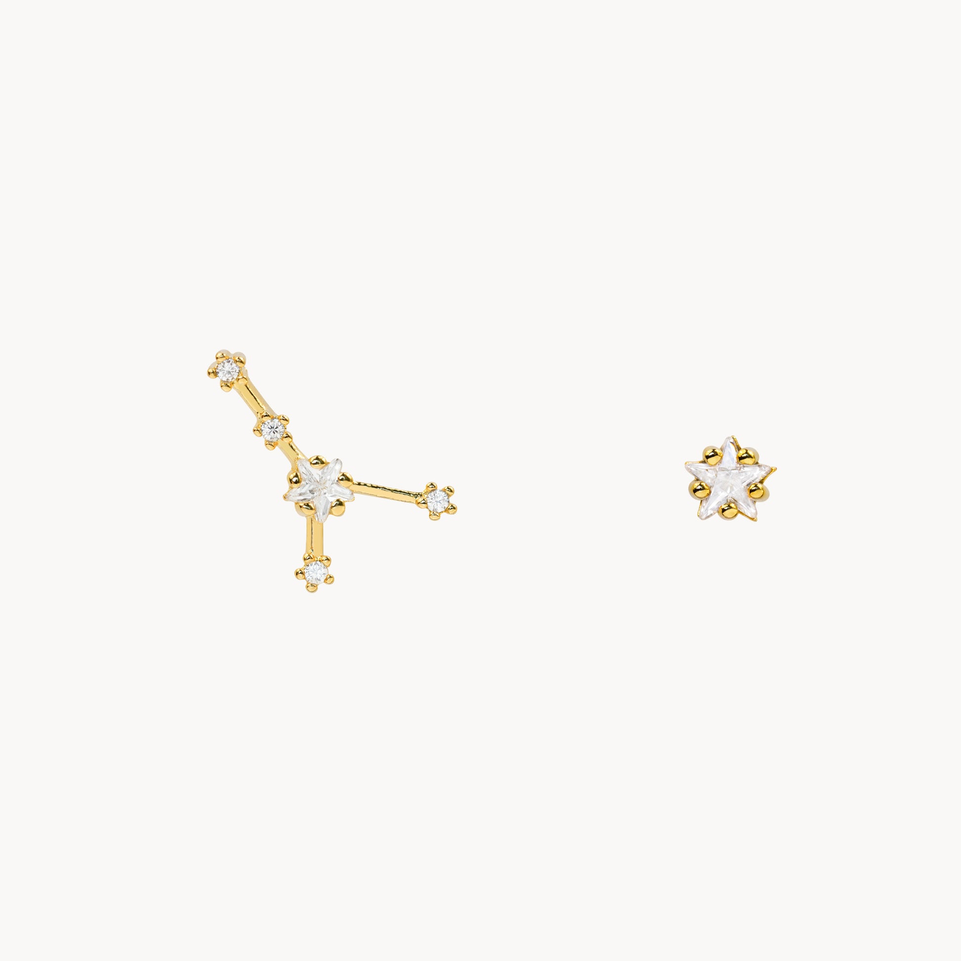 Zodiac Star Constellation Earring cancer gold