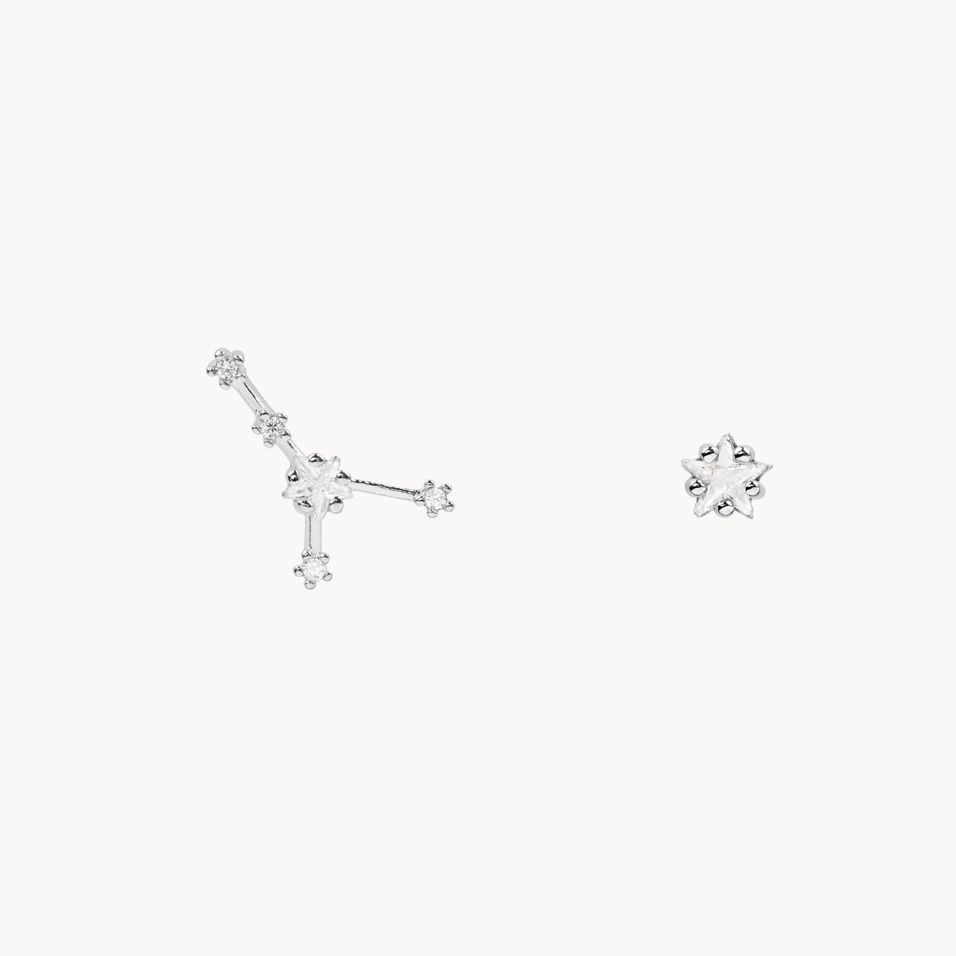 Zodiac Star Constellation Earring cancer silver