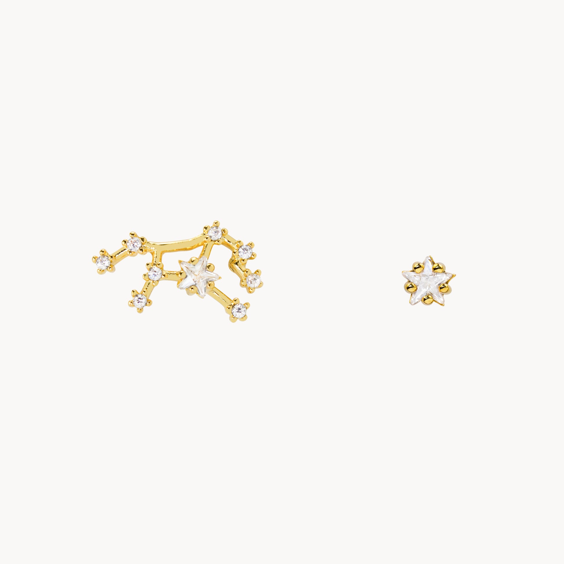 Zodiac Star Constellation Earring virgo gold