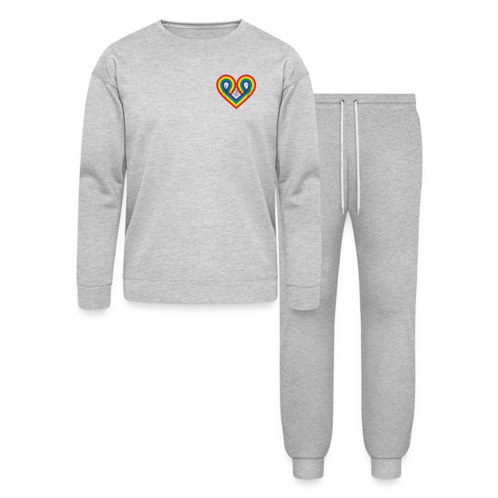 "Love is Love" Lounge Wear Set by Bella + Canvas - heather gray