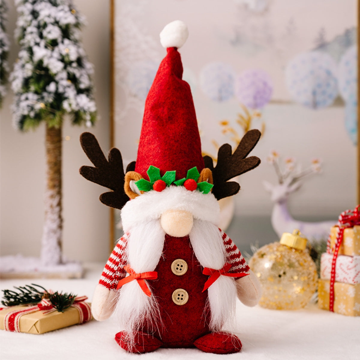 Christmas Gnome Decor Doll With Pointed Hat