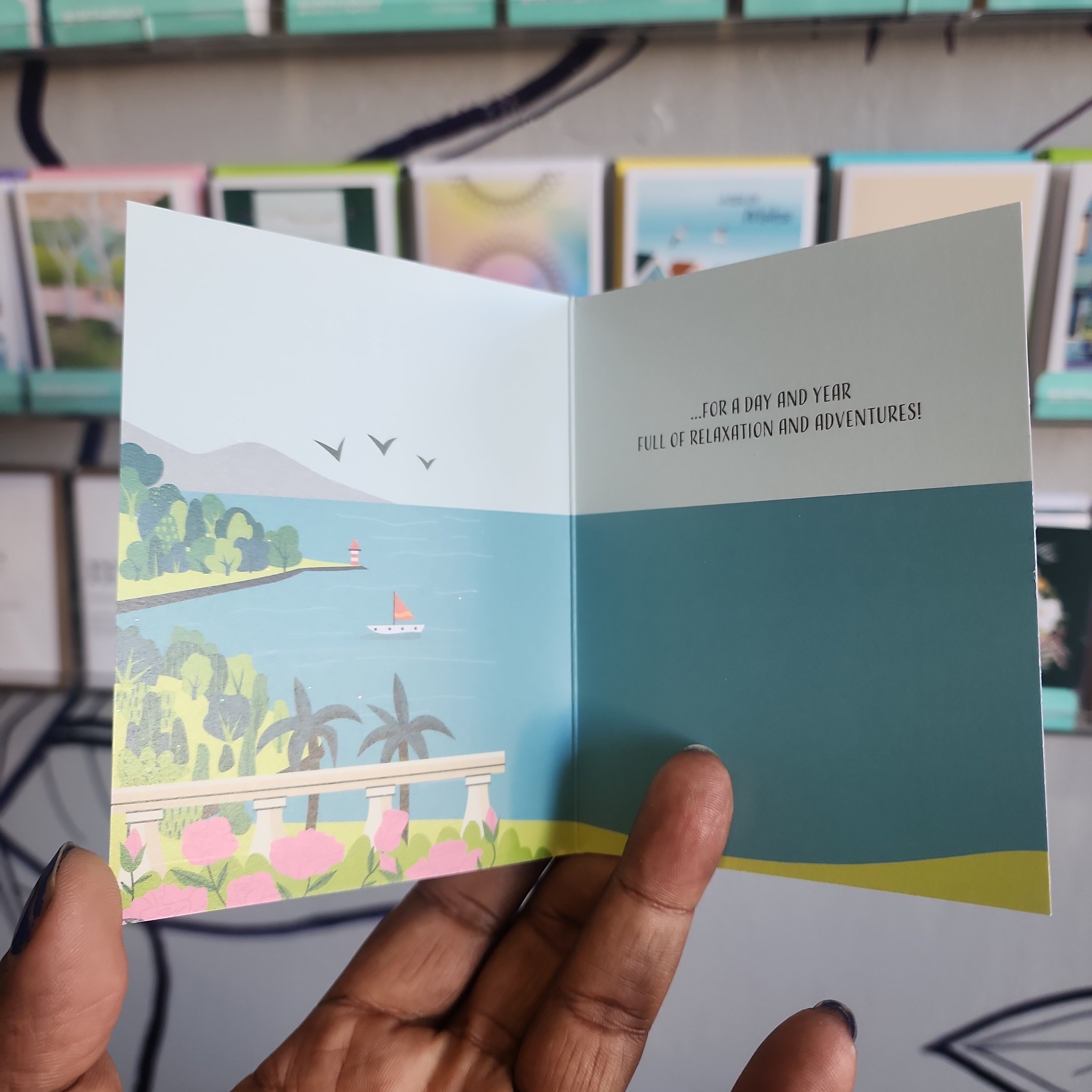 Open Window Birthday Card