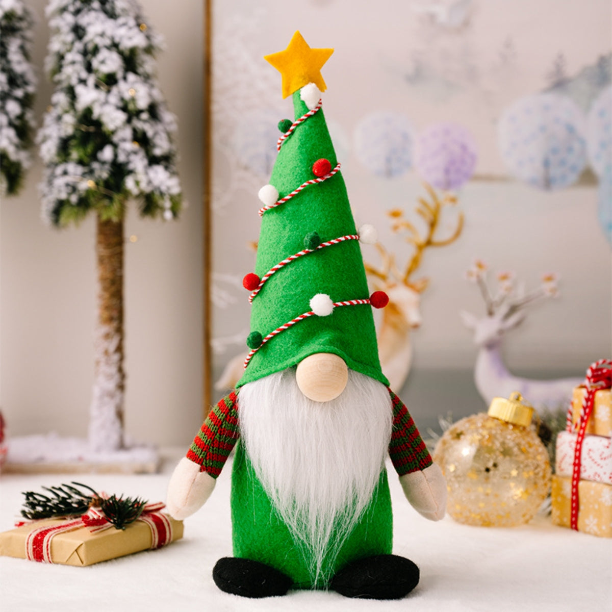 Christmas Gnome Decor Doll With Pointed Hat