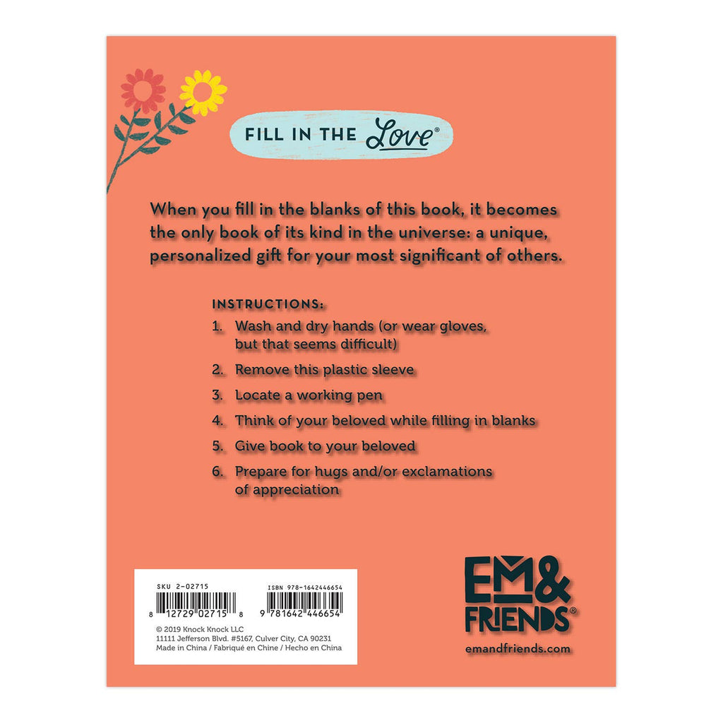 About Us Fill in the Love Journal
