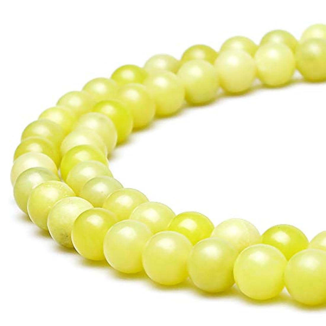 Natural Lemon Jade 6mm Stretch Bead Bracelet