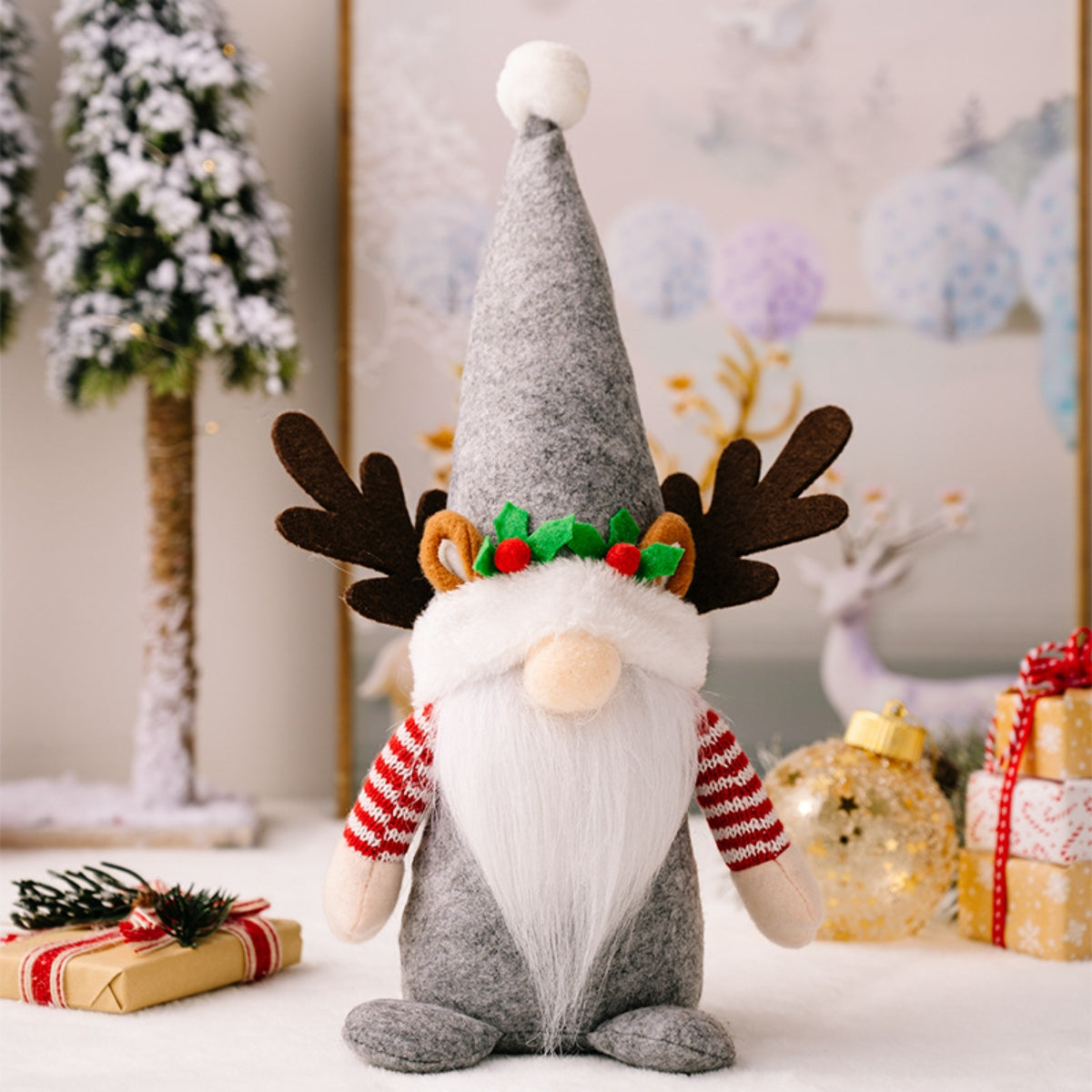 Christmas Gnome Decor Doll With Pointed Hat