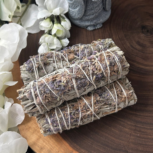 White Sage Smudge Stick with Lavender