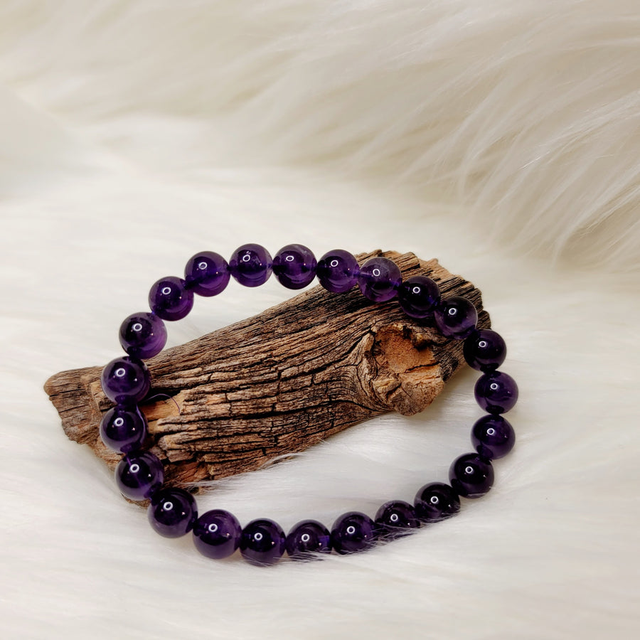 Amethyst 8mm Stretch Bracelet