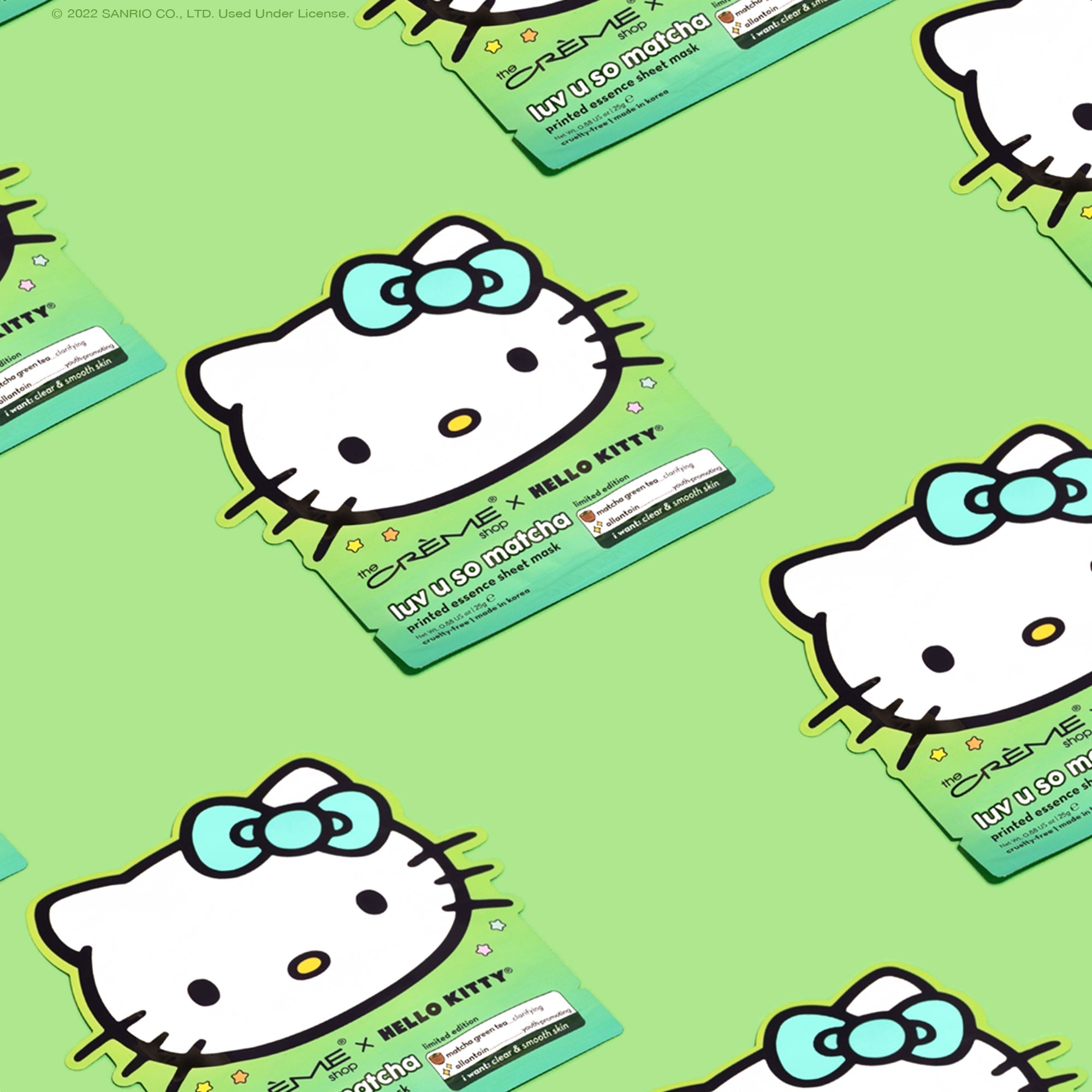 The Crème Shop x Hello Kitty Luv U So Matcha Printed Essence Sheet Mask