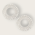 Circle Rhinestone Cutout Post Earrings

