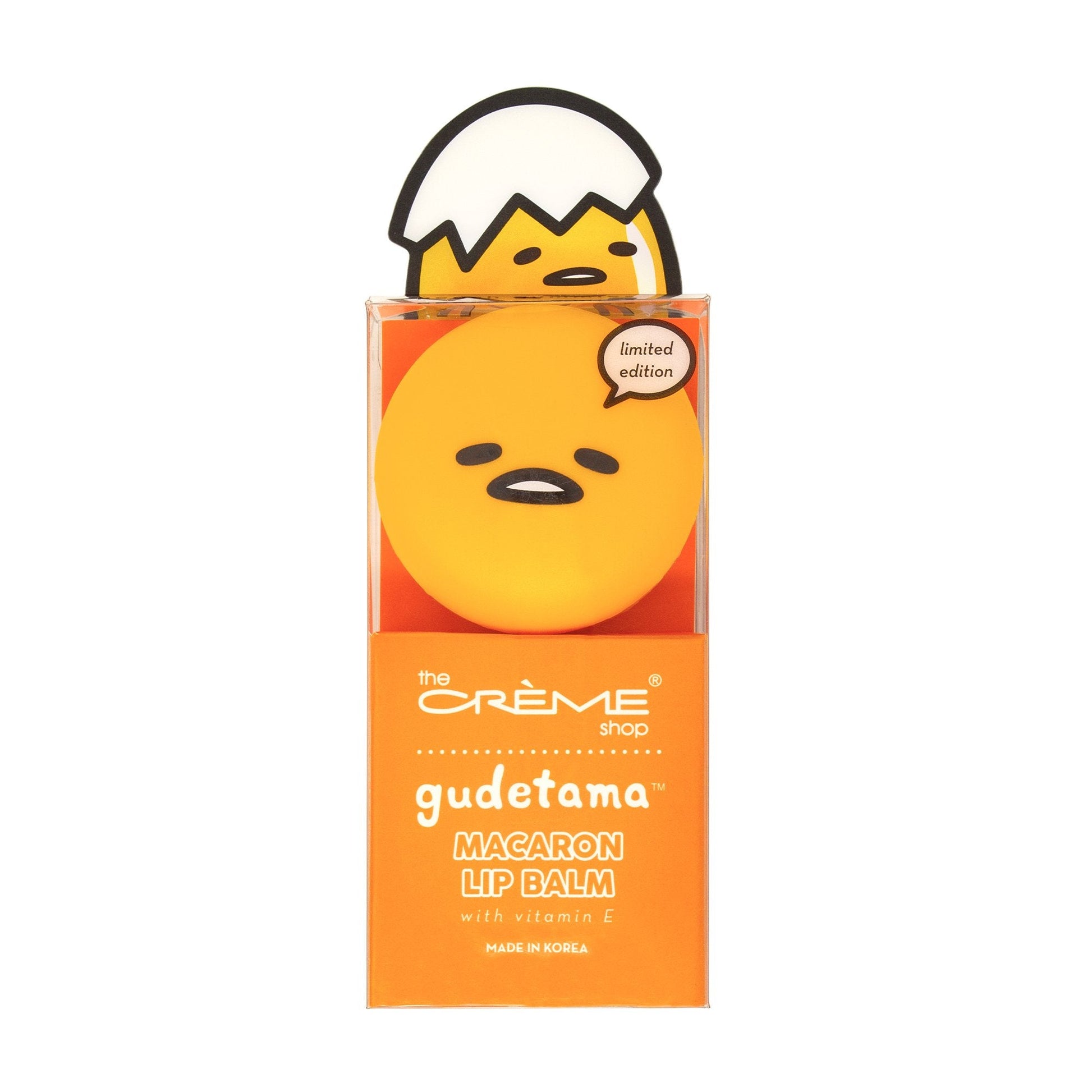 The Crème Shop x Sanrio
Gudetama Macaron Lip Balm - Peach Gummies