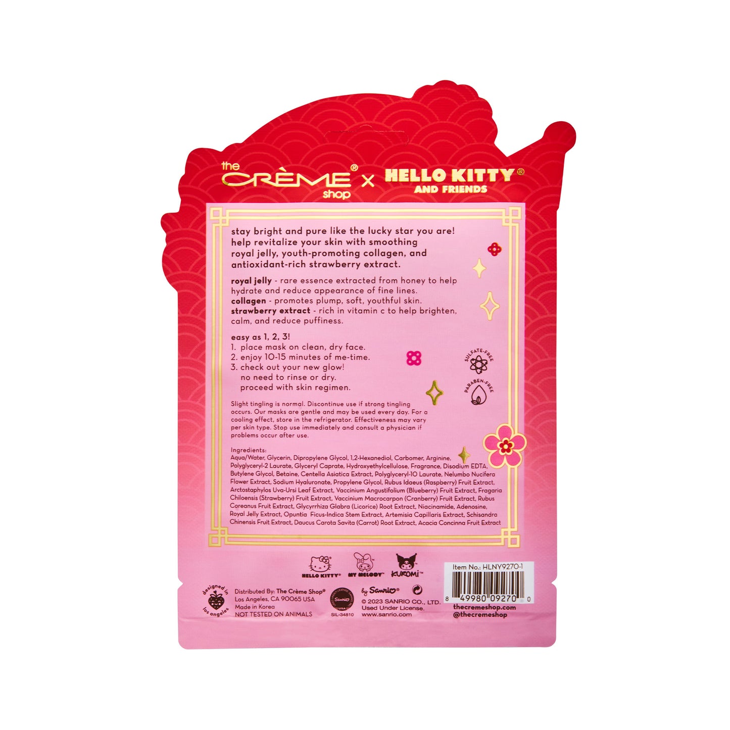 The Crème Shop x Sanrio
The Crème Shop x Hello Kitty And Friends My Lucky Star Ready Printed Essence Sheet Mask