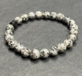 Angel Snow Light (Kagawa Prefecture) 8mm Stretch Bead Bracelet with Hematite Head