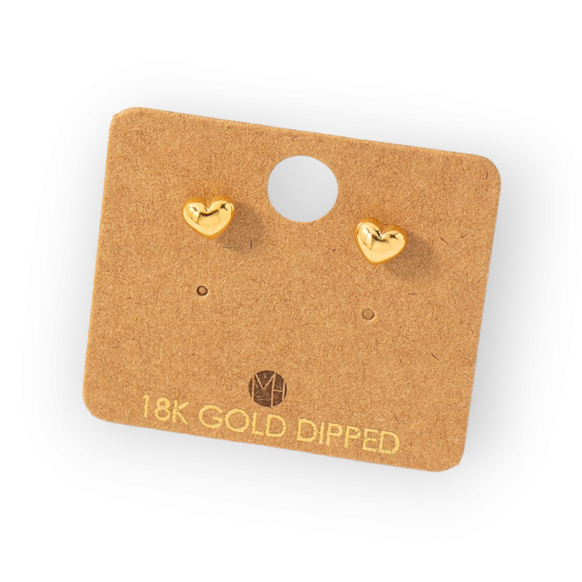 Mini Heart Stud Earrings gold