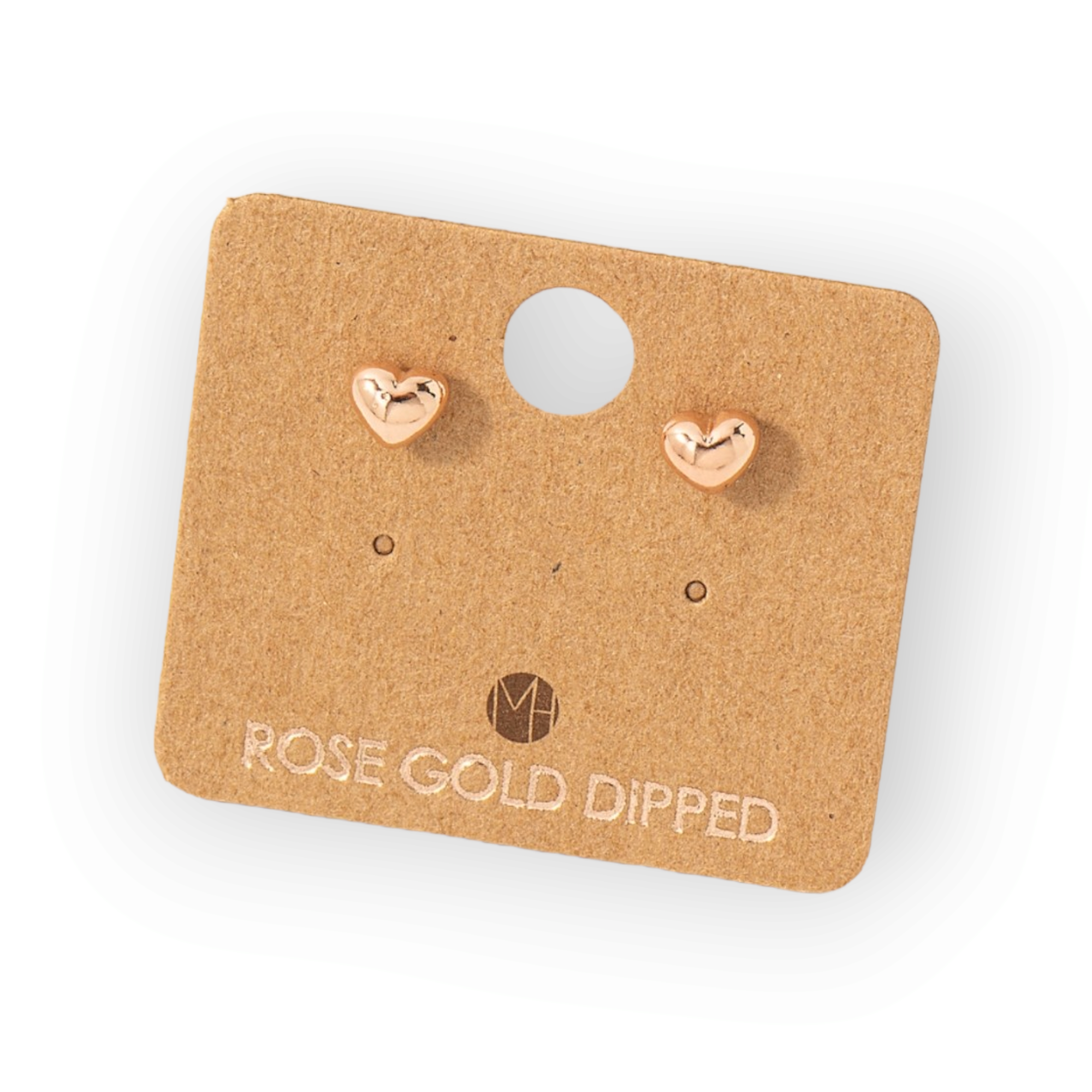 Mini Heart Stud Earrings rose