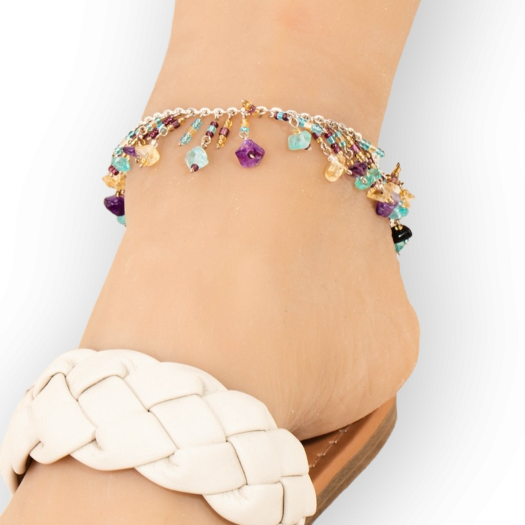 Mini Stone Beaded Fringe Chain Anklet

Amethyst