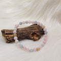 Aquamarine / Morganite 8mm Bead Bracelet