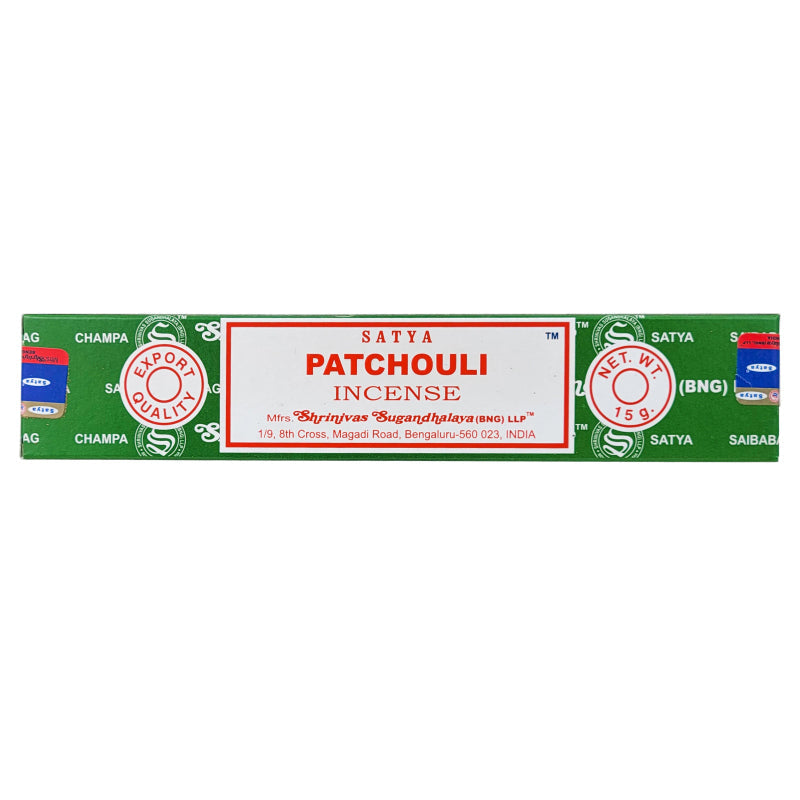 Patchouli Incense Sticks by Satya BNG, 15g Packs