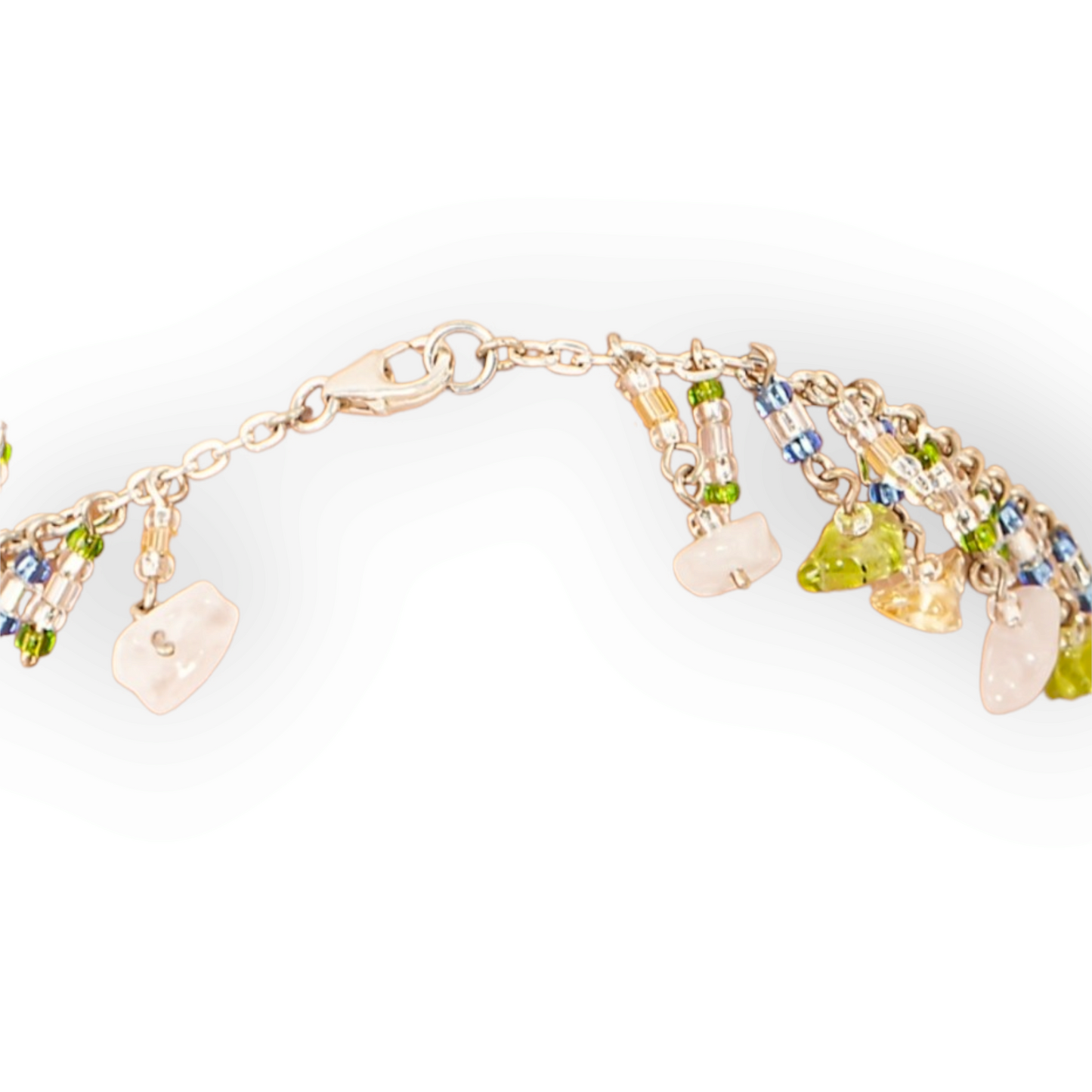 Mini Stone Beaded Fringe Chain Anklet

Peridot