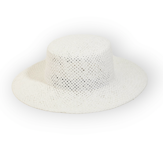 Straw Braided Flat Brim Sun Hat