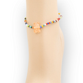 Beaded Gummy Bear Anklet  Multi color