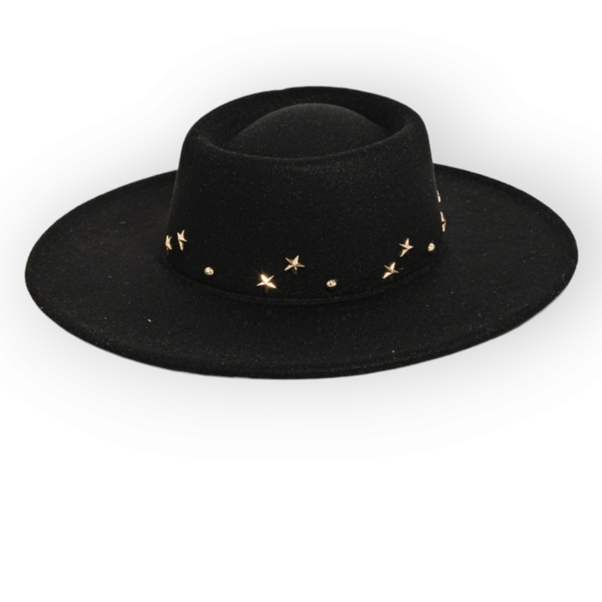 Star Studded Fedora Hat black
