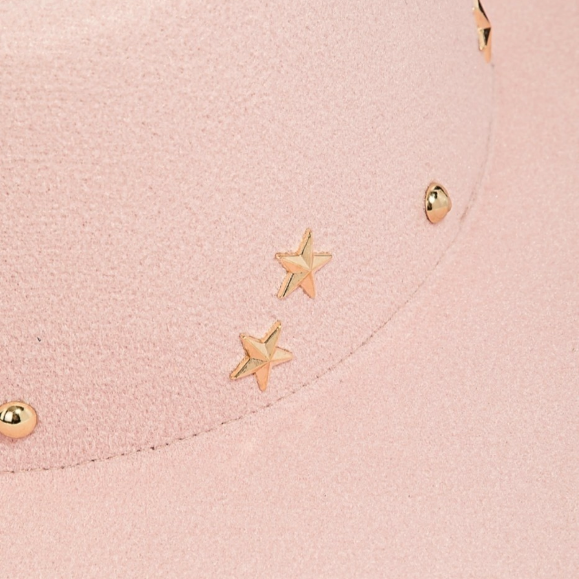Star Studded Fedora Hat pink close up