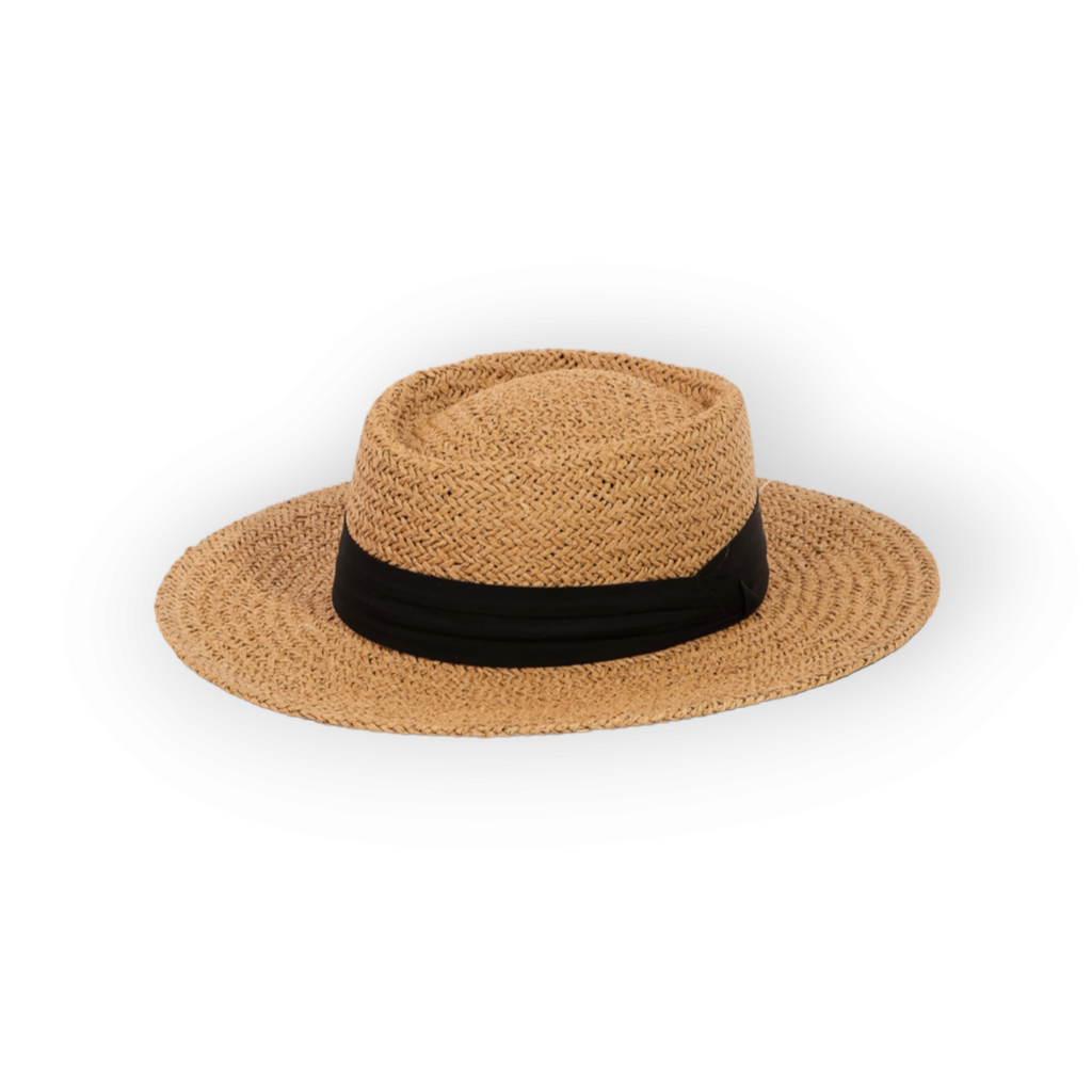 Straw Braid Pork Pie Sun Hat