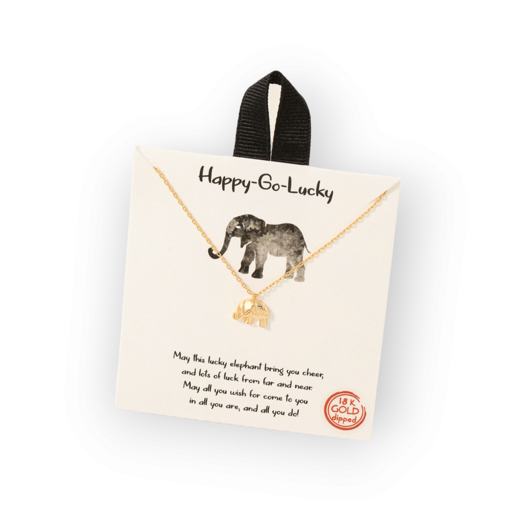 Happy-Go-Lucky Elephant Pendant Necklace