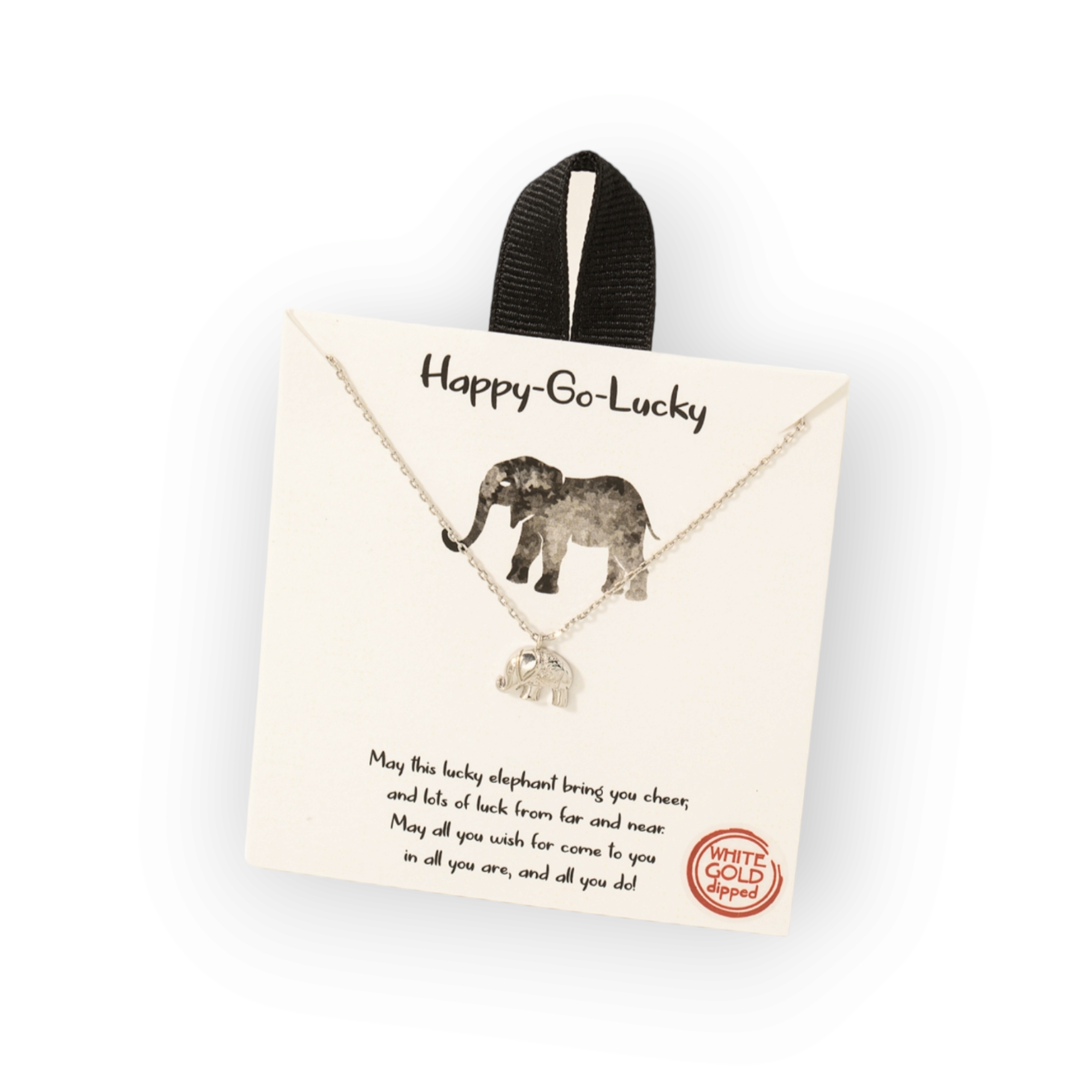 Happy-Go-Lucky Elephant Pendant Necklace