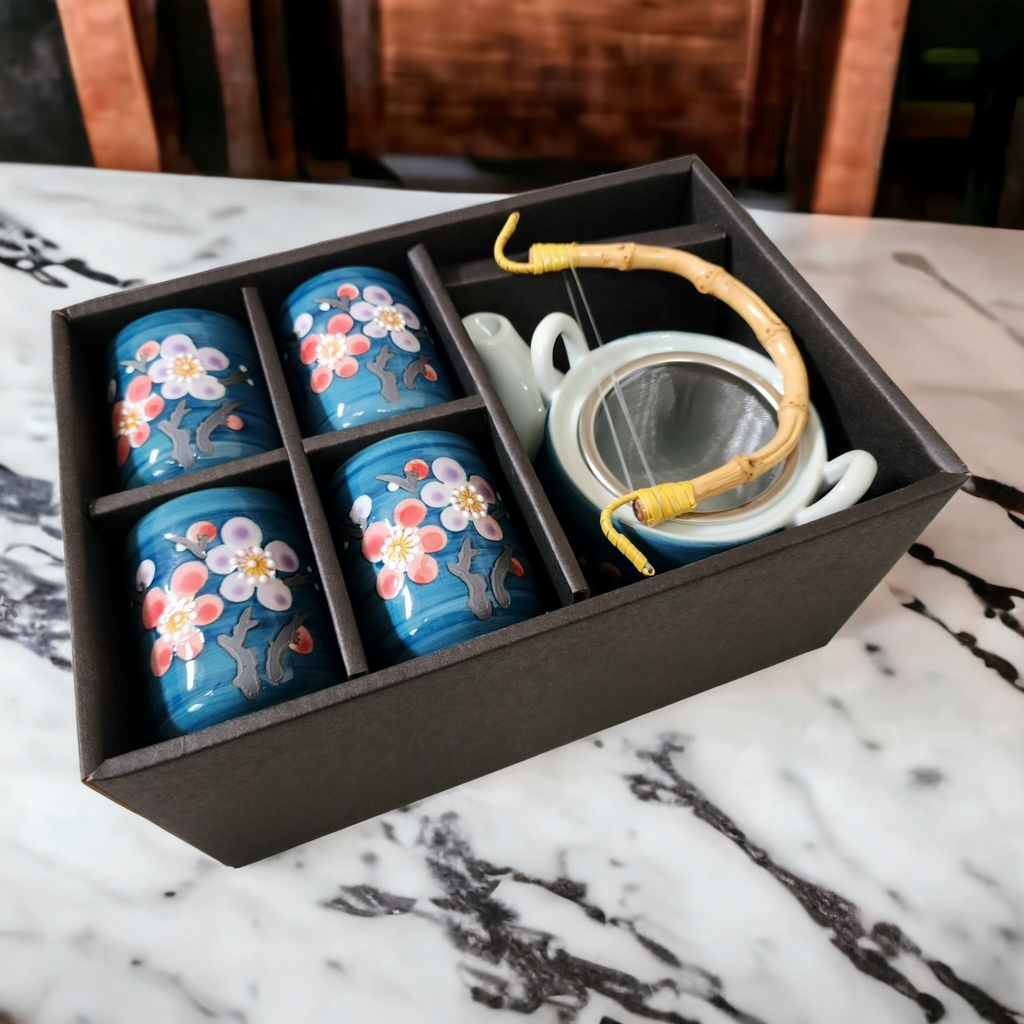 Colorful Blossom Tea Set