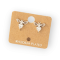 Rhinestone Bee Stud Earrings