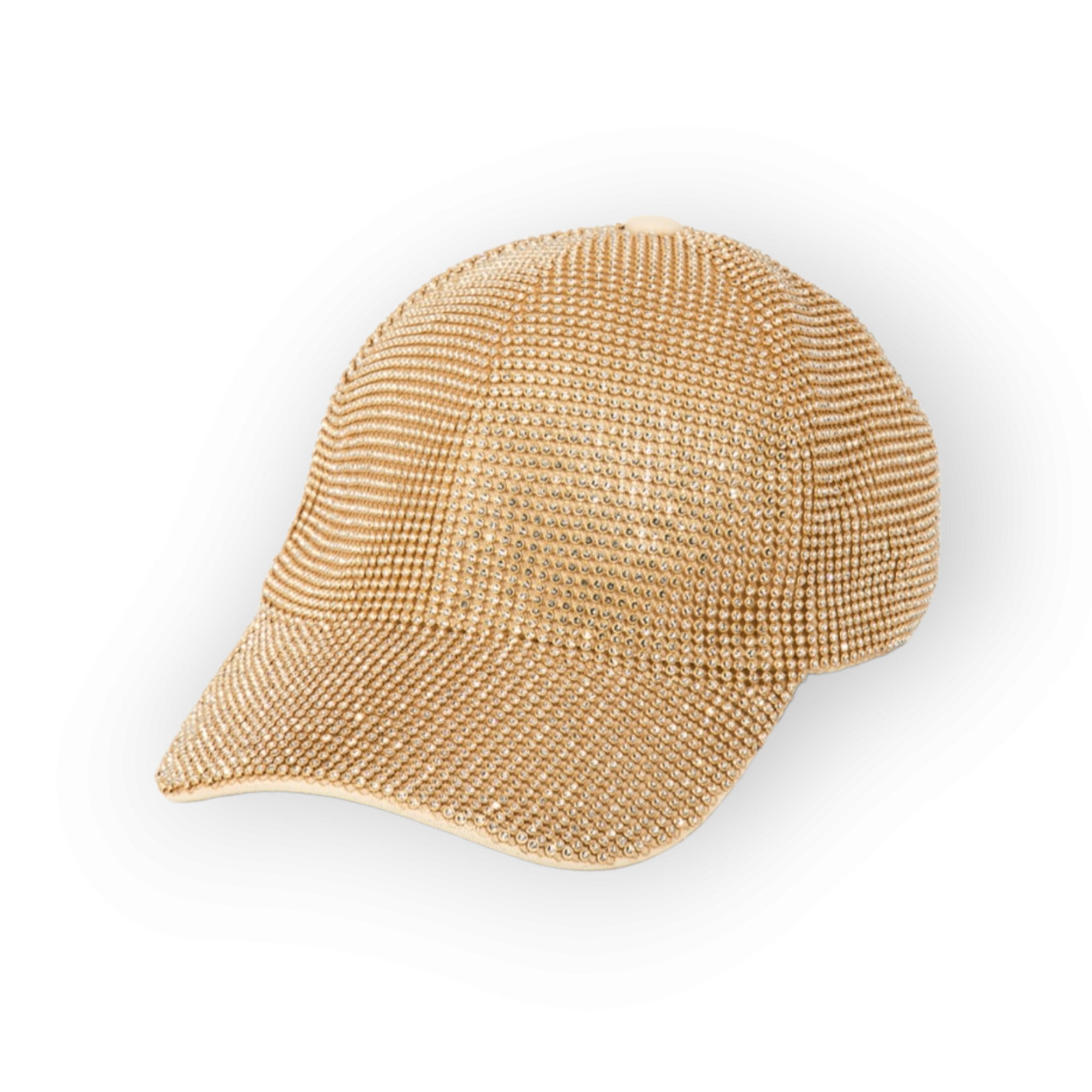 Rhinestone Studded Cap mesh gold