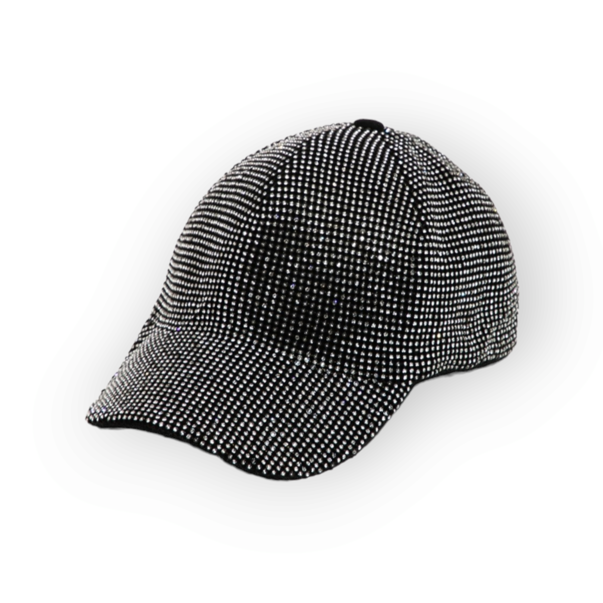 Rhinestone Studded Cap mesh black
