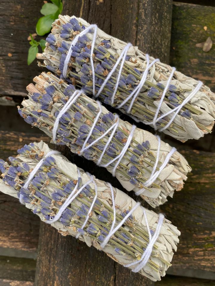 White Sage Smudge Stick with Lavender