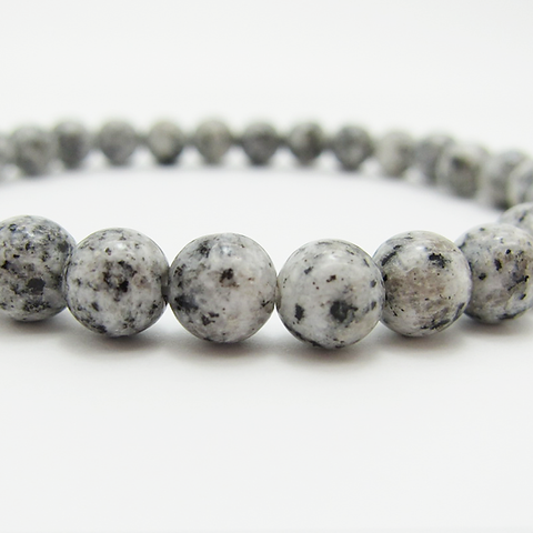 Angel Snow Light (Kagawa Prefecture) 8mm Stretch Bead Bracelet with Hematite Head