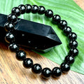 Obsidian (Sheen) 8-9mm Stretch Bead Bracelet