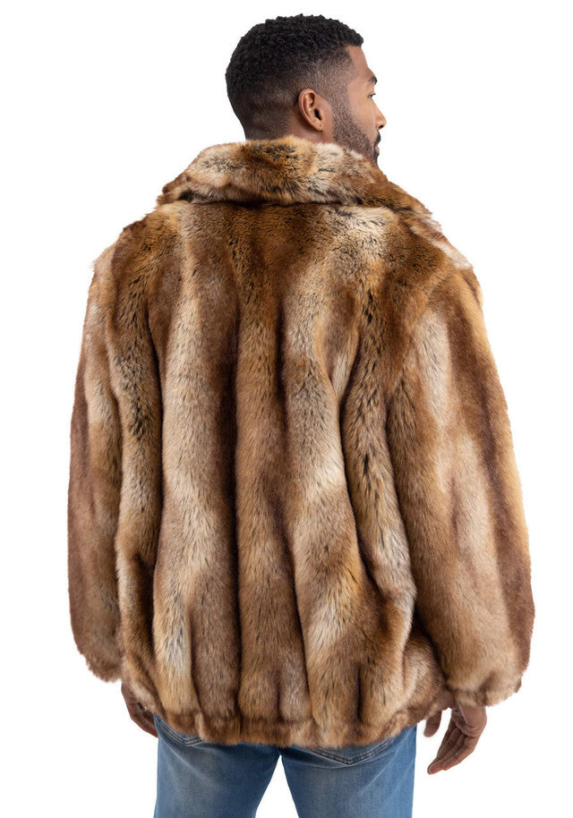 Men's Fisher Faux Fur Bomber Jacket