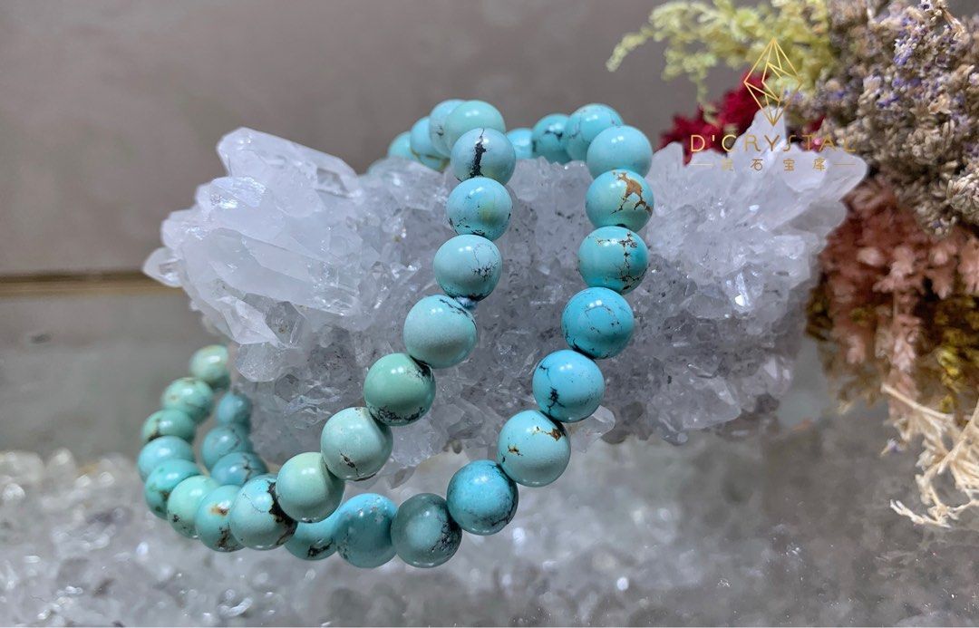 Turquoise (Genuine) 8mm Stretch Bead Bracelet